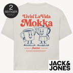 La Vida Mokka Jack & Jones Oversize T-Shirt, 2-seitiger Print
