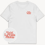 La Vida Mokka T-Shirt, 2-seitiger Print
