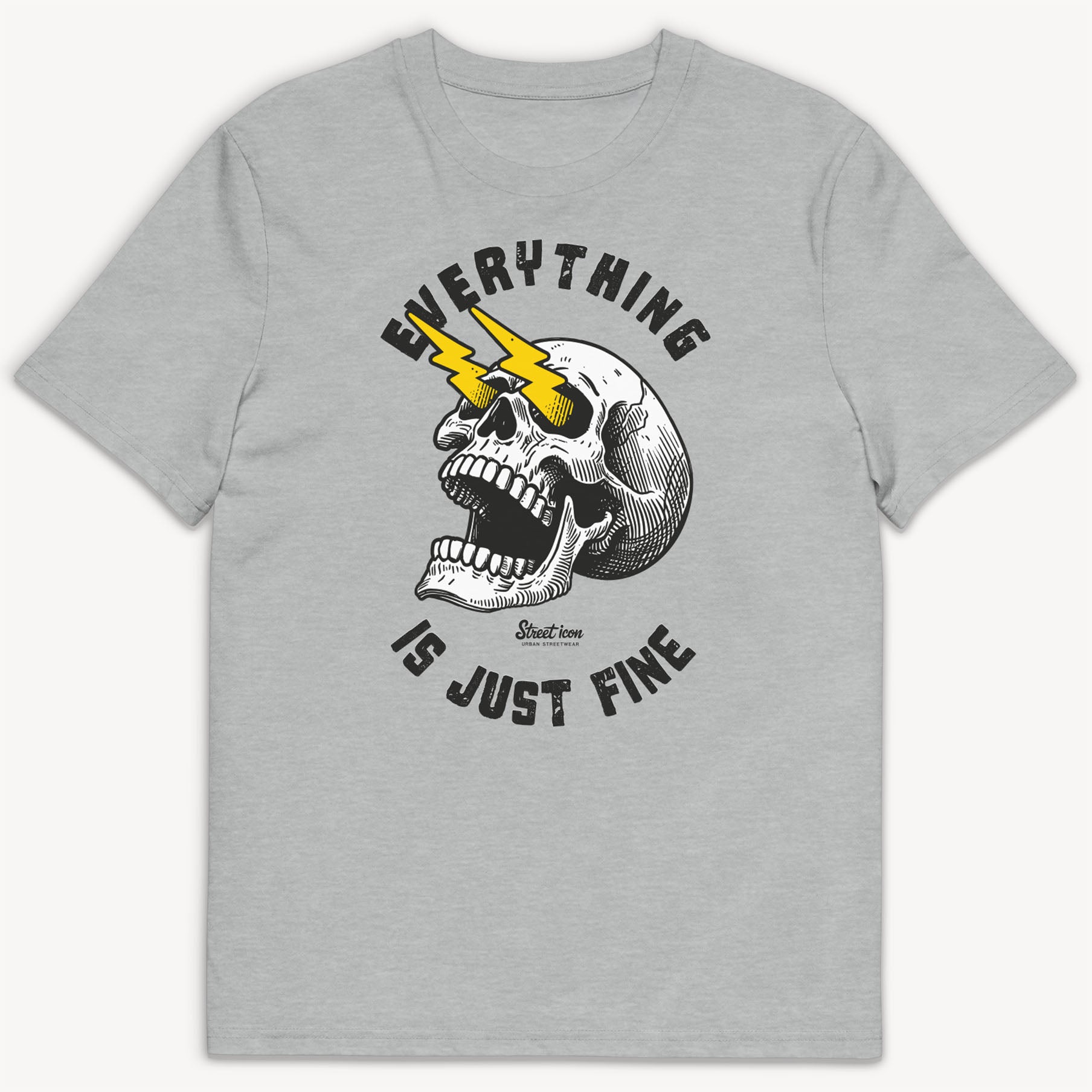 Lightning Skull T-Shirt - Street Icon