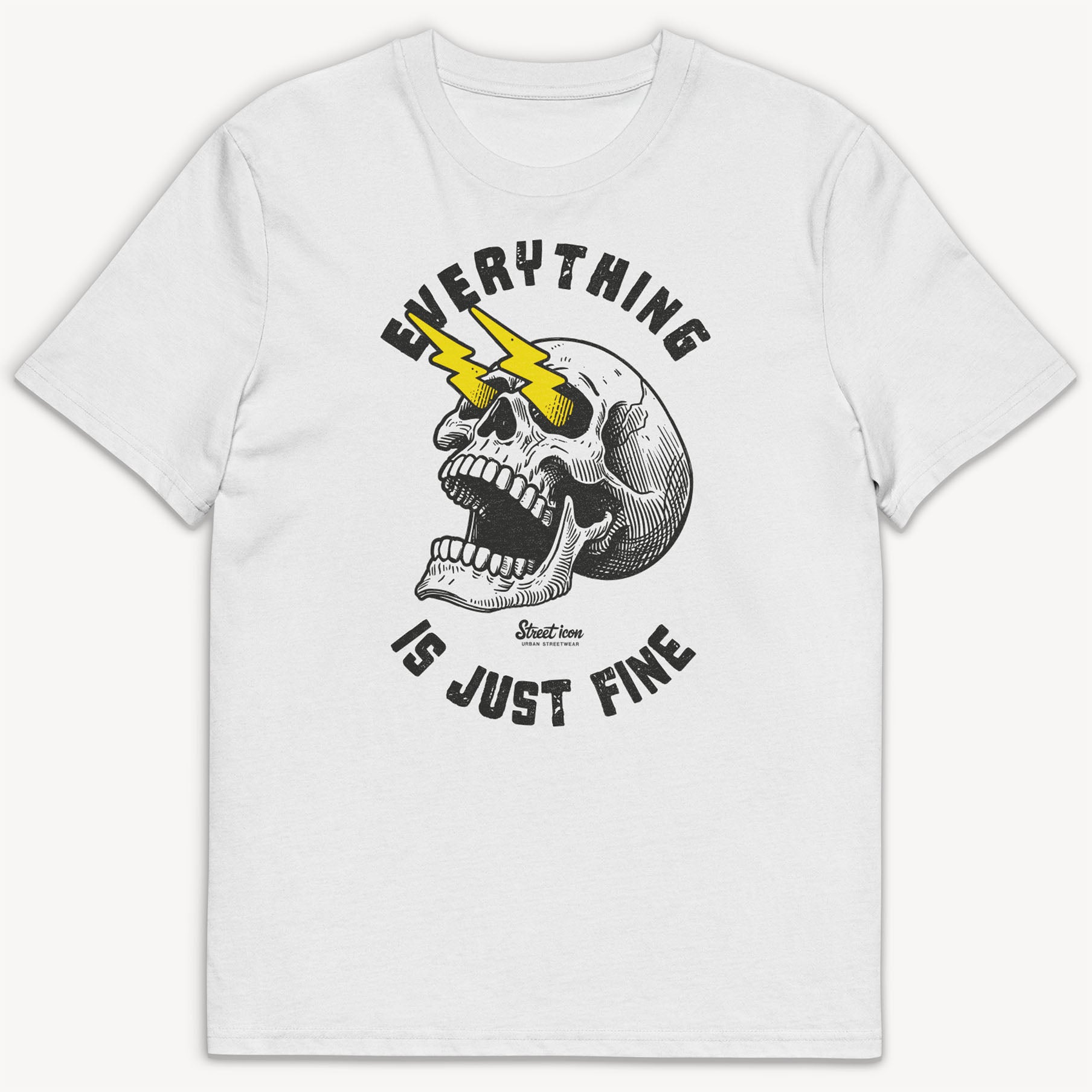 Lightning Skull T-Shirt - Street Icon