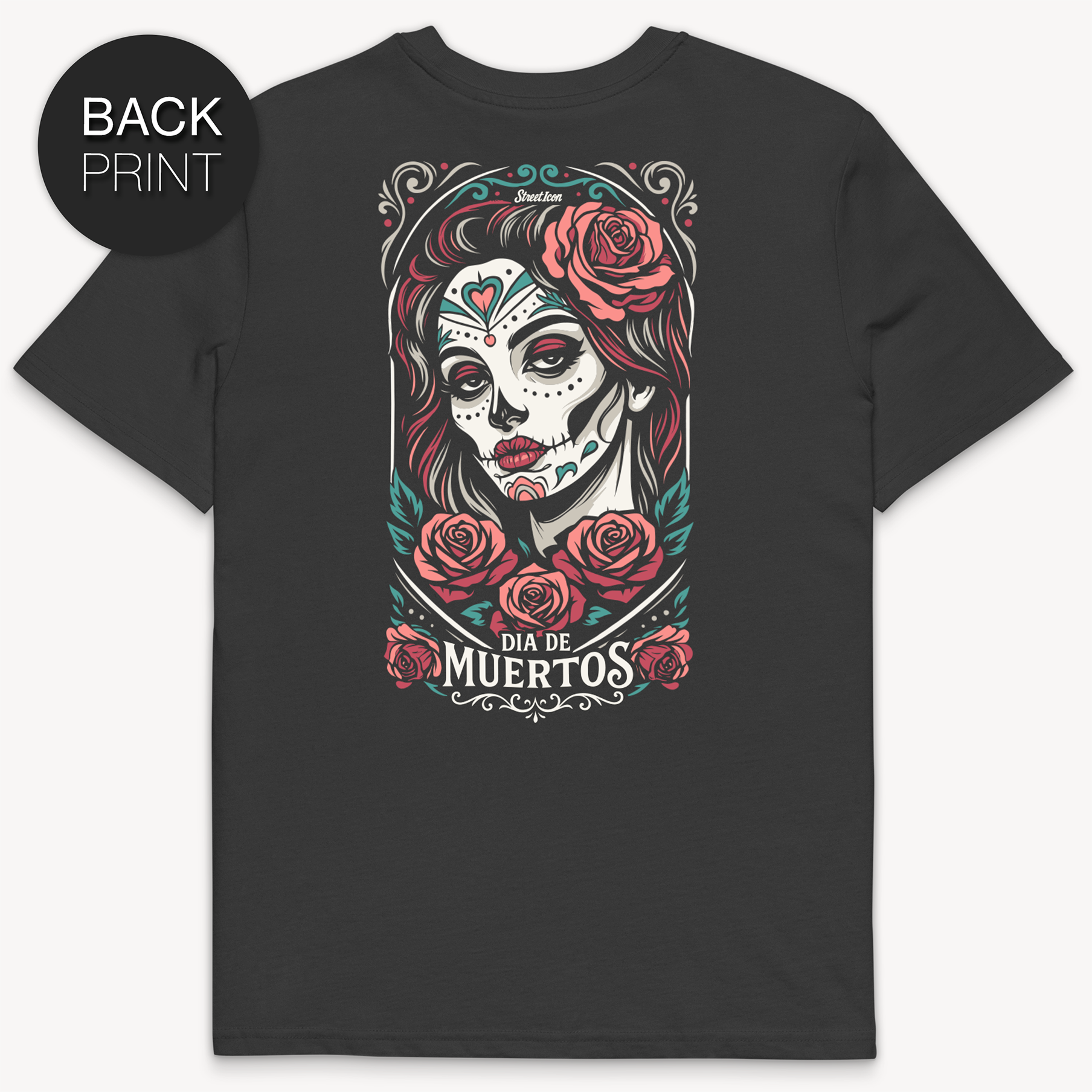 Dia De Muertos T-Shirt, Color Backprint