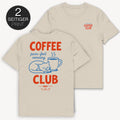 Coffee Club T-Shirt mit 2-seitigem Print
