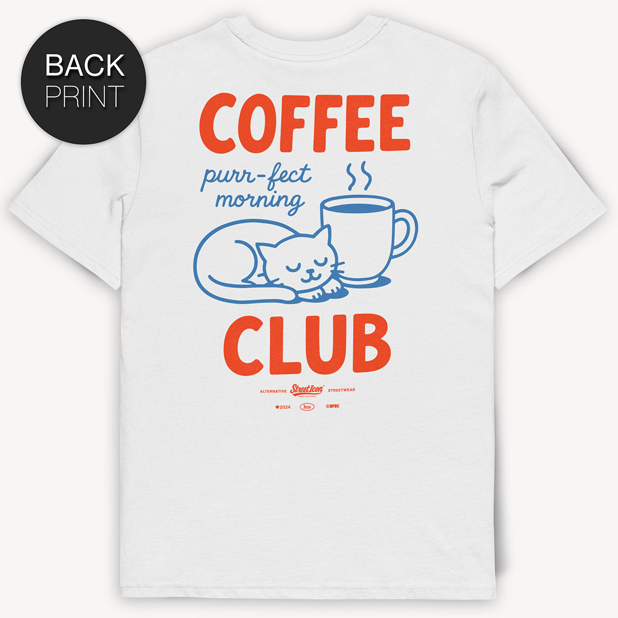 Coffee Club T-Shirt mit 2-seitigem Print