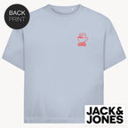 Coffee Cat Jack & Jones Oversize T-Shirt mit 2-seitigem Print