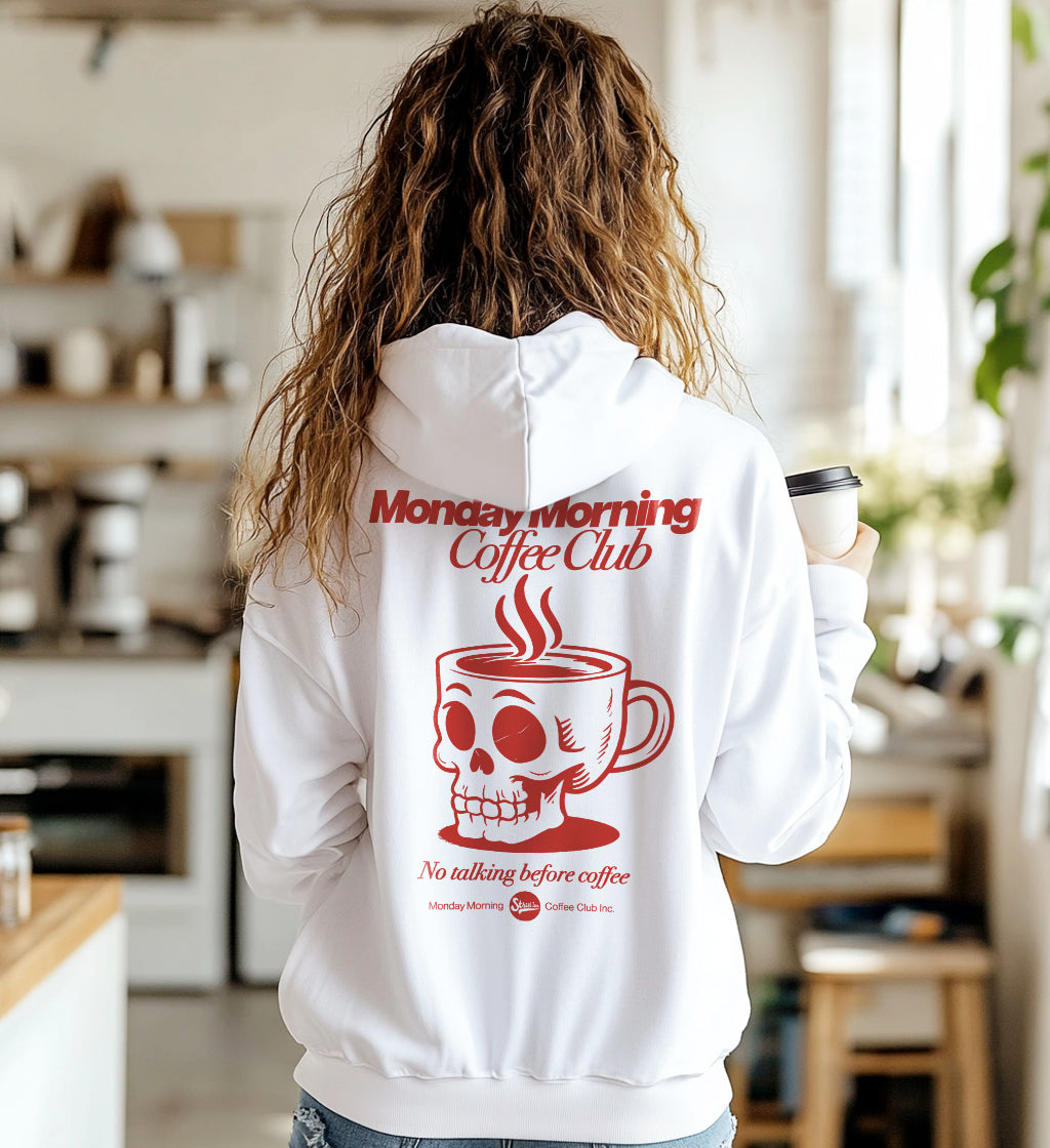 Monday Morning Coffee Club - Hoodie mit 2-seitigem Druck - Street Icon