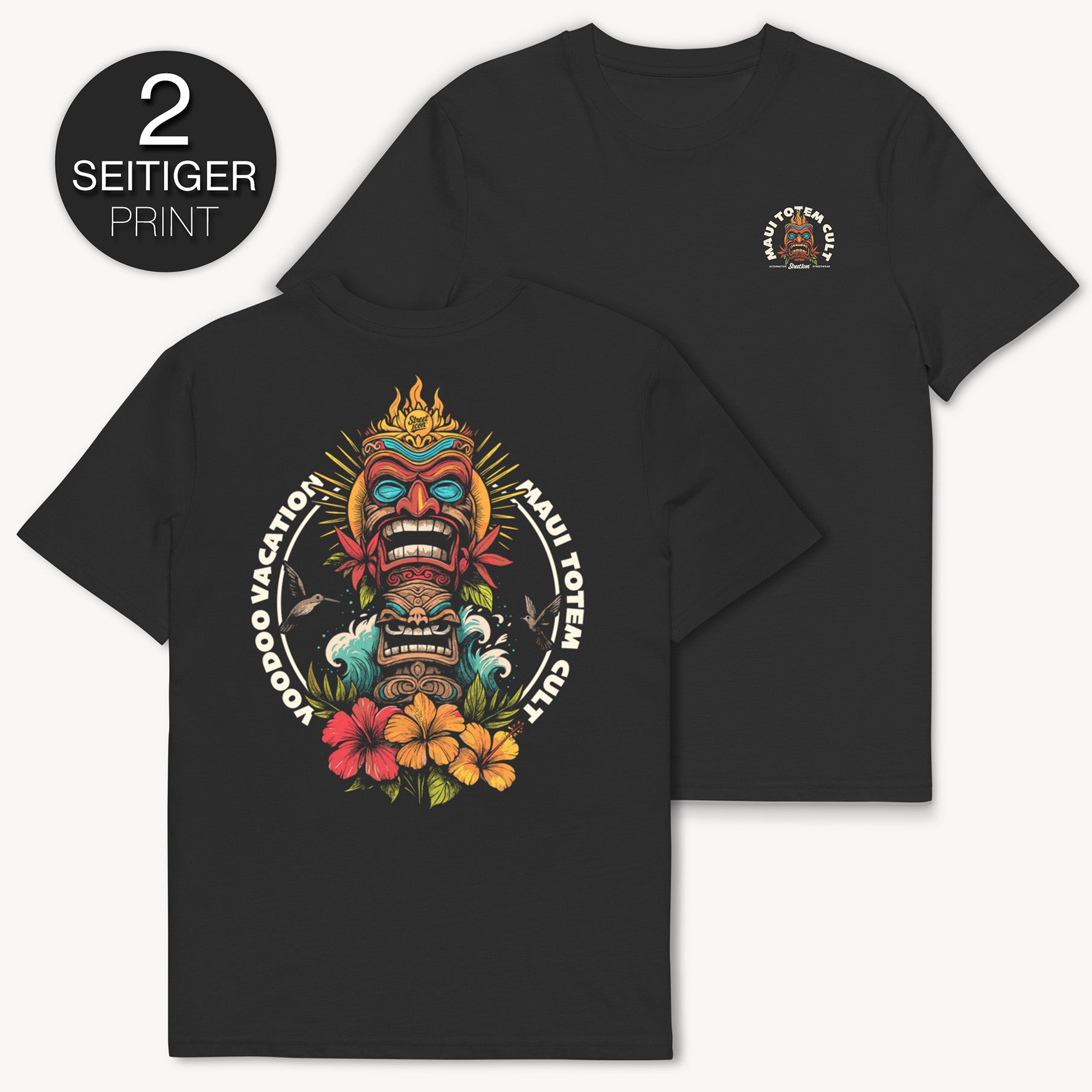 Maui Totem Cult T-Shirt, 2-seitiger Print