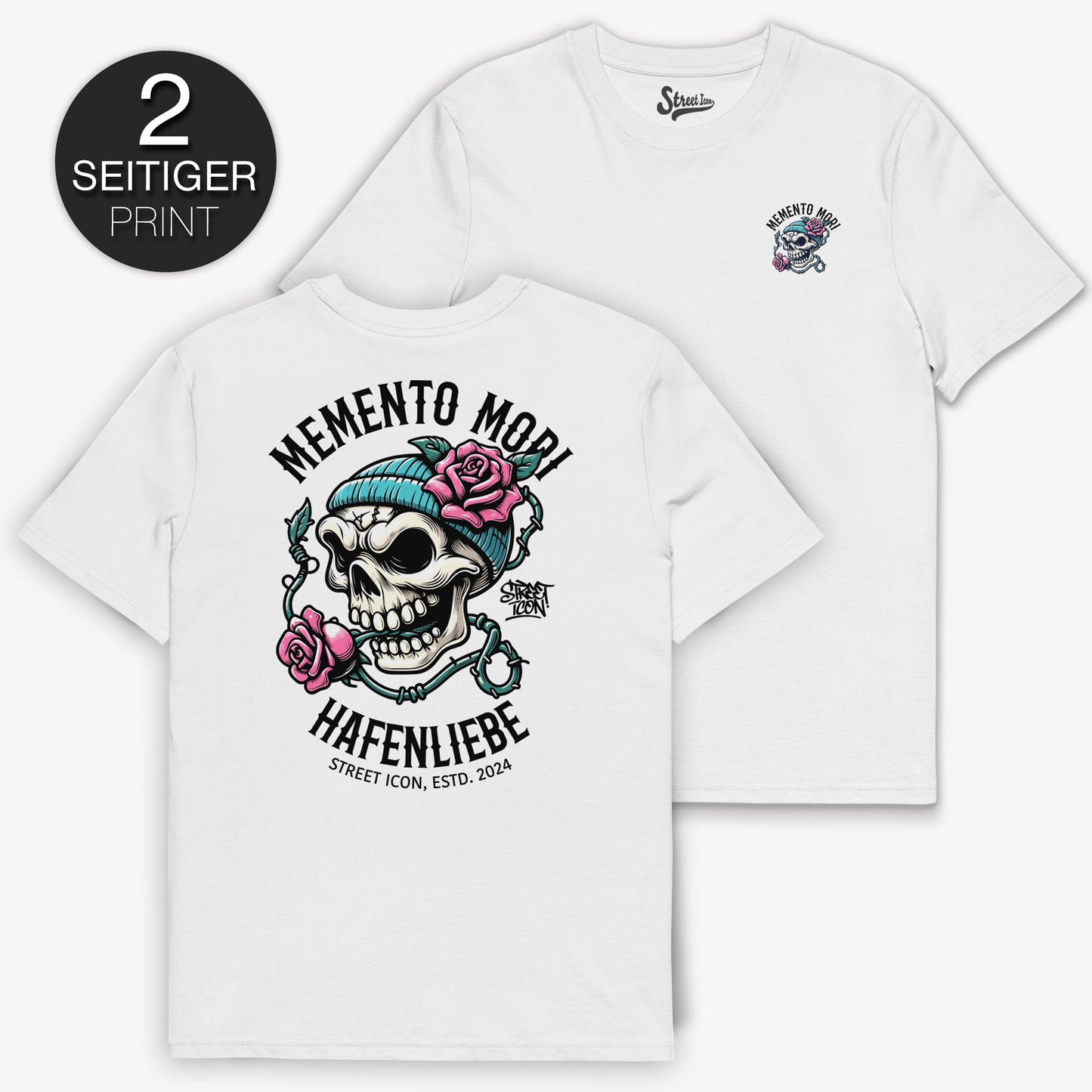 Memento Mori Skull - T-Shirt + Gratis Sticker