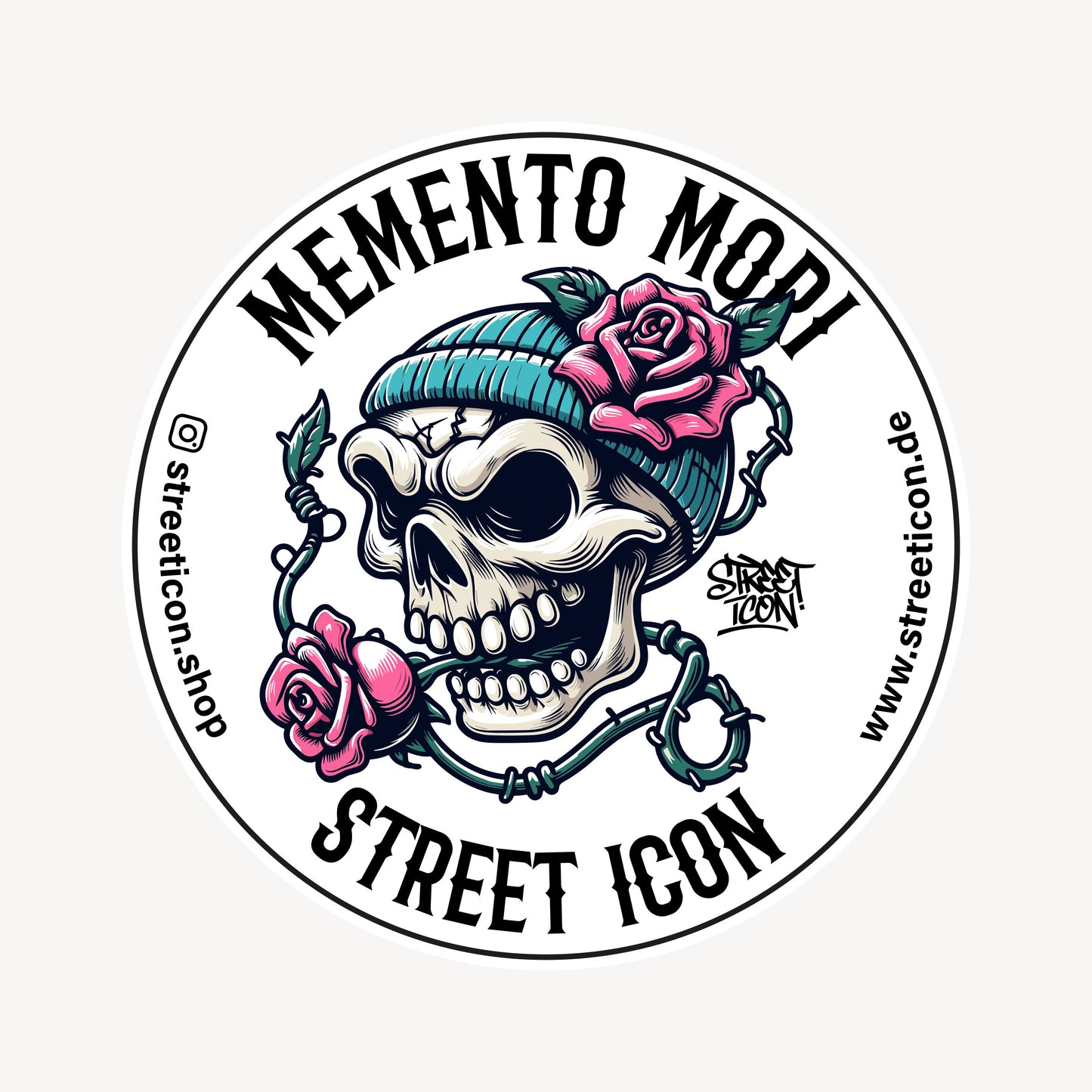 Memento Mori Skull - Aufkleber