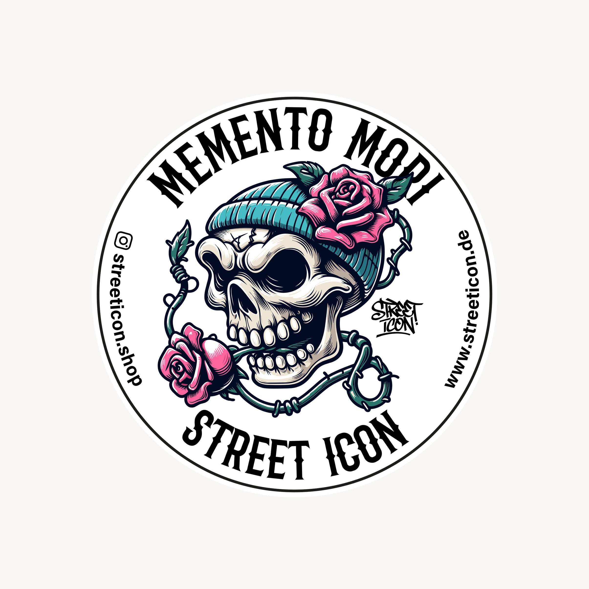 Memento Mori Skull - Aufkleber - Street Icon
