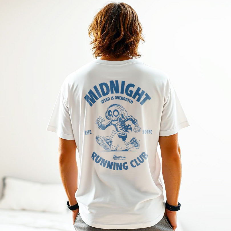 Midnight Running Club T-Shirt mit 2-seitigem Print - Street Icon
