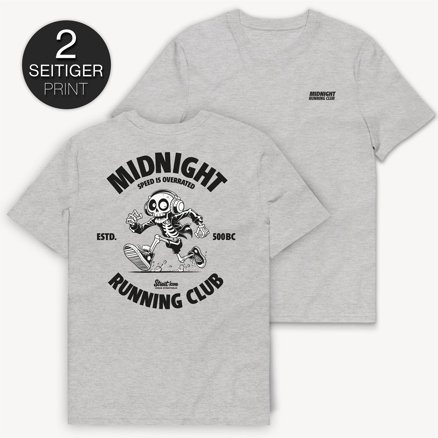 Midnight Running Club T-Shirt mit 2-seitigem Print