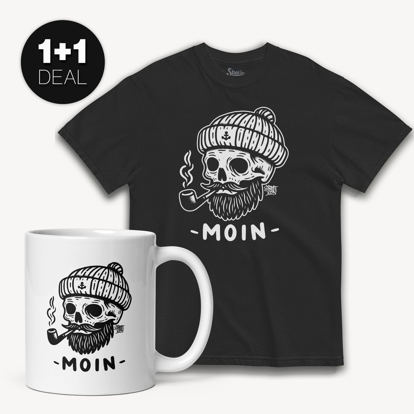 Moin Skull T-Shirt + Tasse