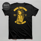 More Tattoos - Premium T-Shirt mit Rückendruck - Street Icon