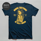 More Tattoos - Premium T-Shirt mit Rückendruck - Street Icon
