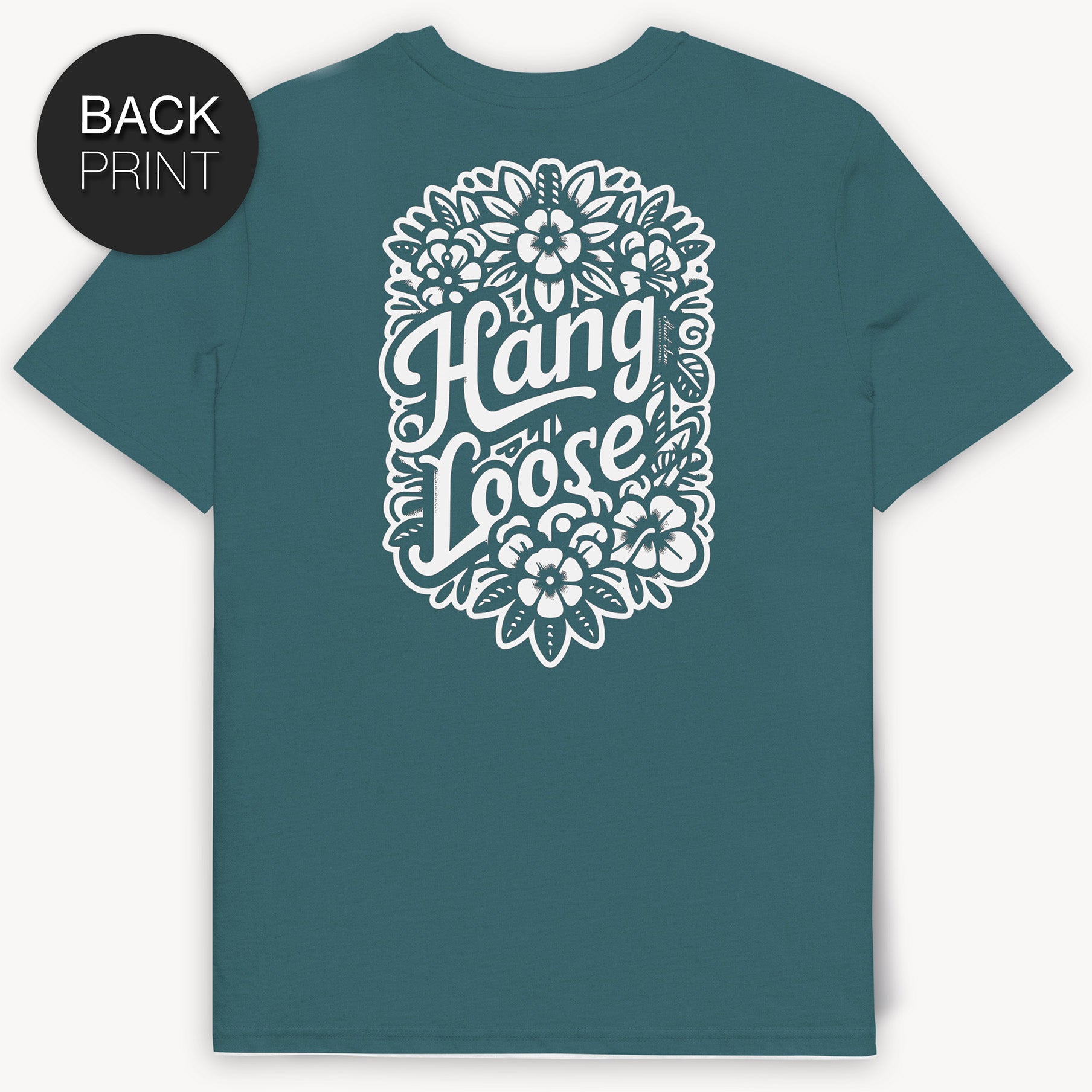 Hang Loose Emblem - Premium T-Shirt with Back Print