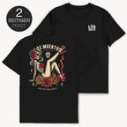 Los Muertos "Rose" T-Shirt, 2-seitiger Print