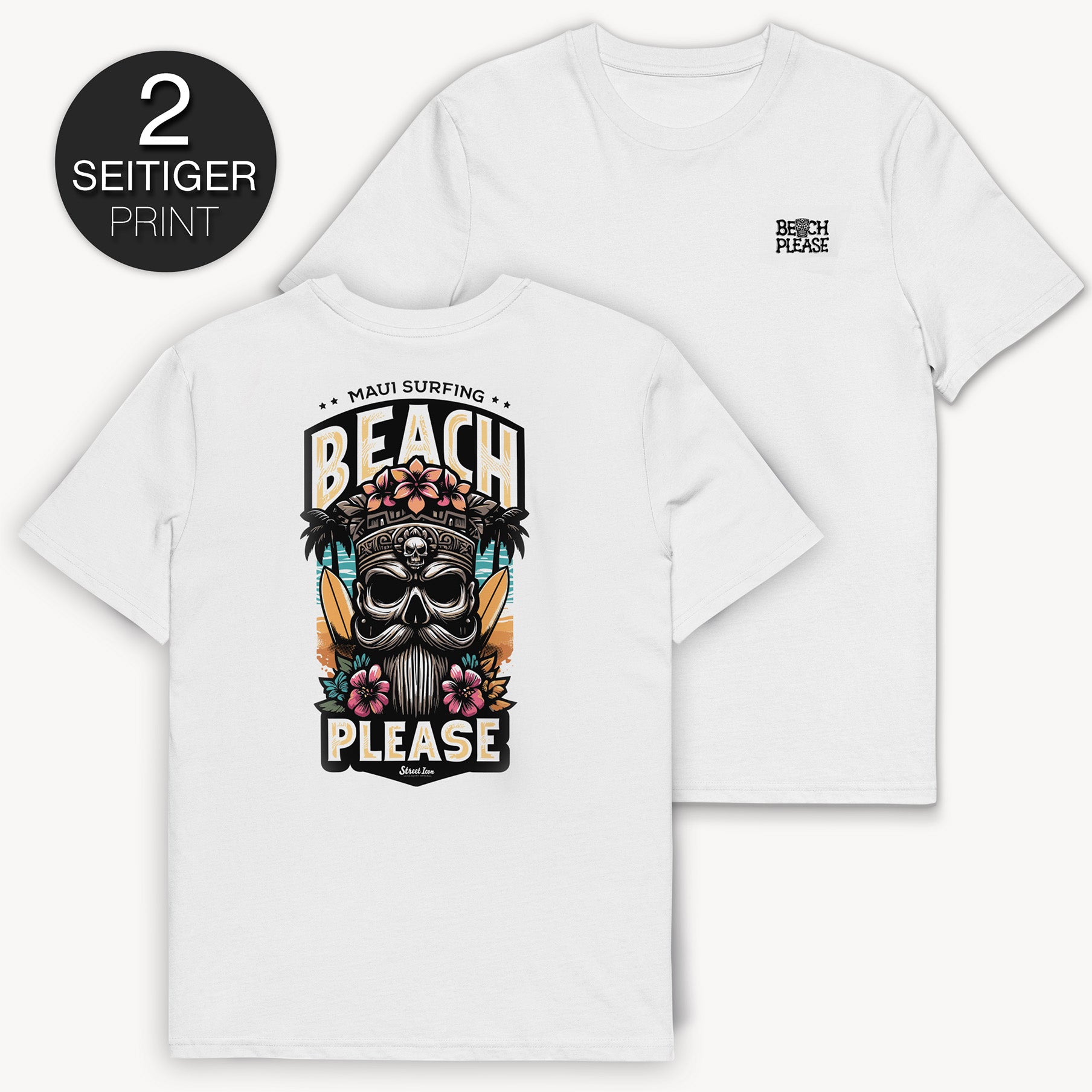 Maui Surfing - Premium T-Shirt with 2-sided print