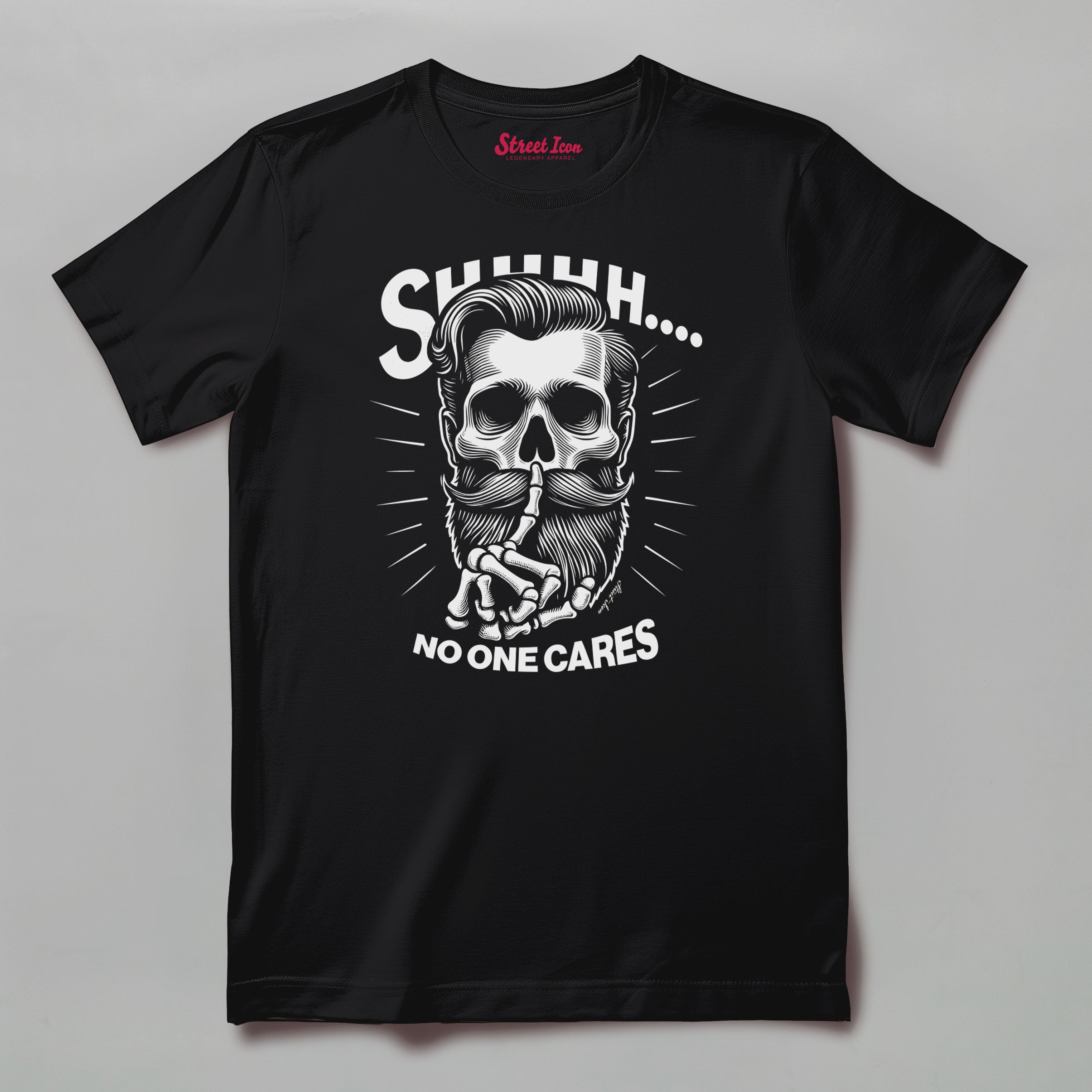 Shh Skullface - Premium T-Shirt - Street Icon