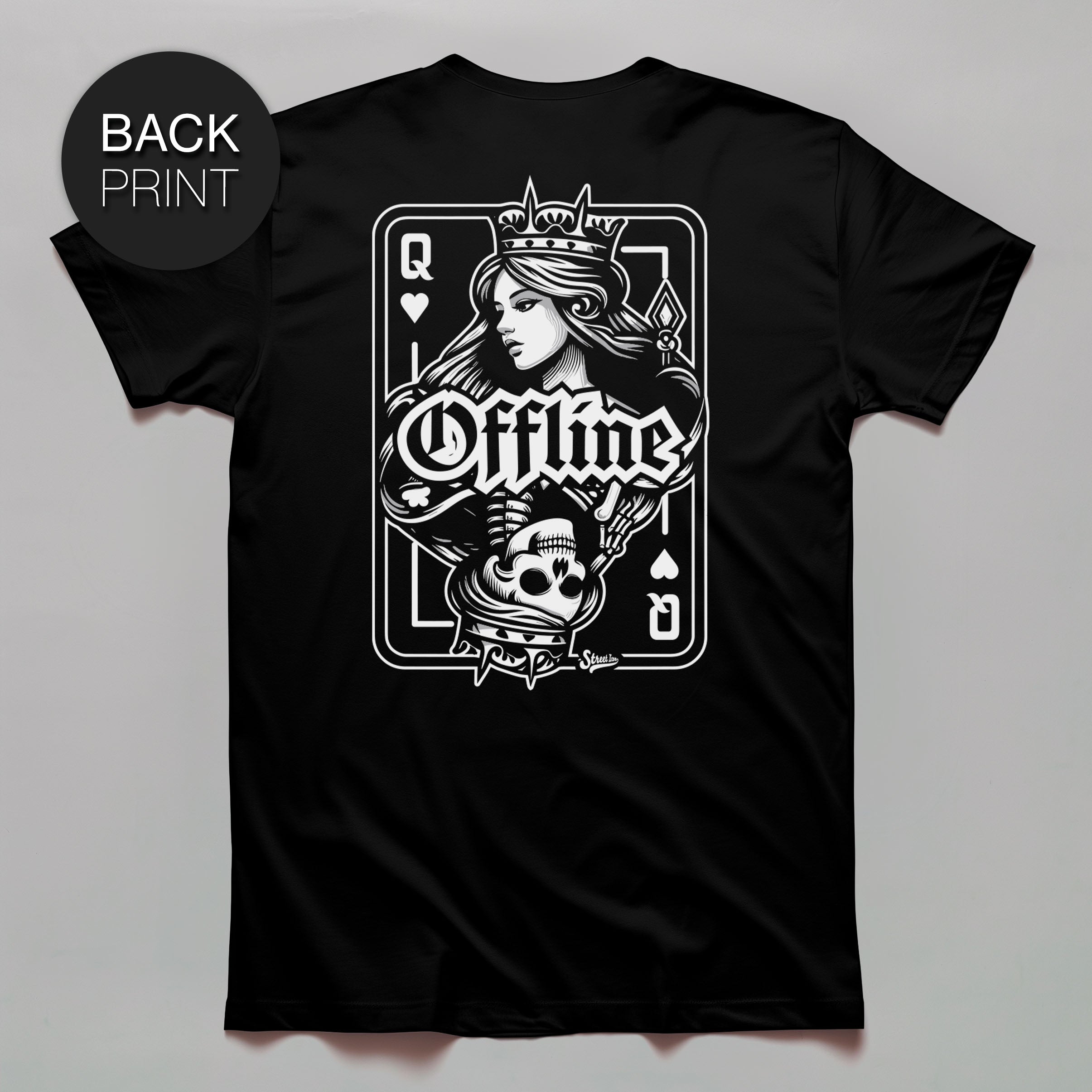 Offline Queen - Premium T-Shirt mit 2-seitigem Druck - Street Icon