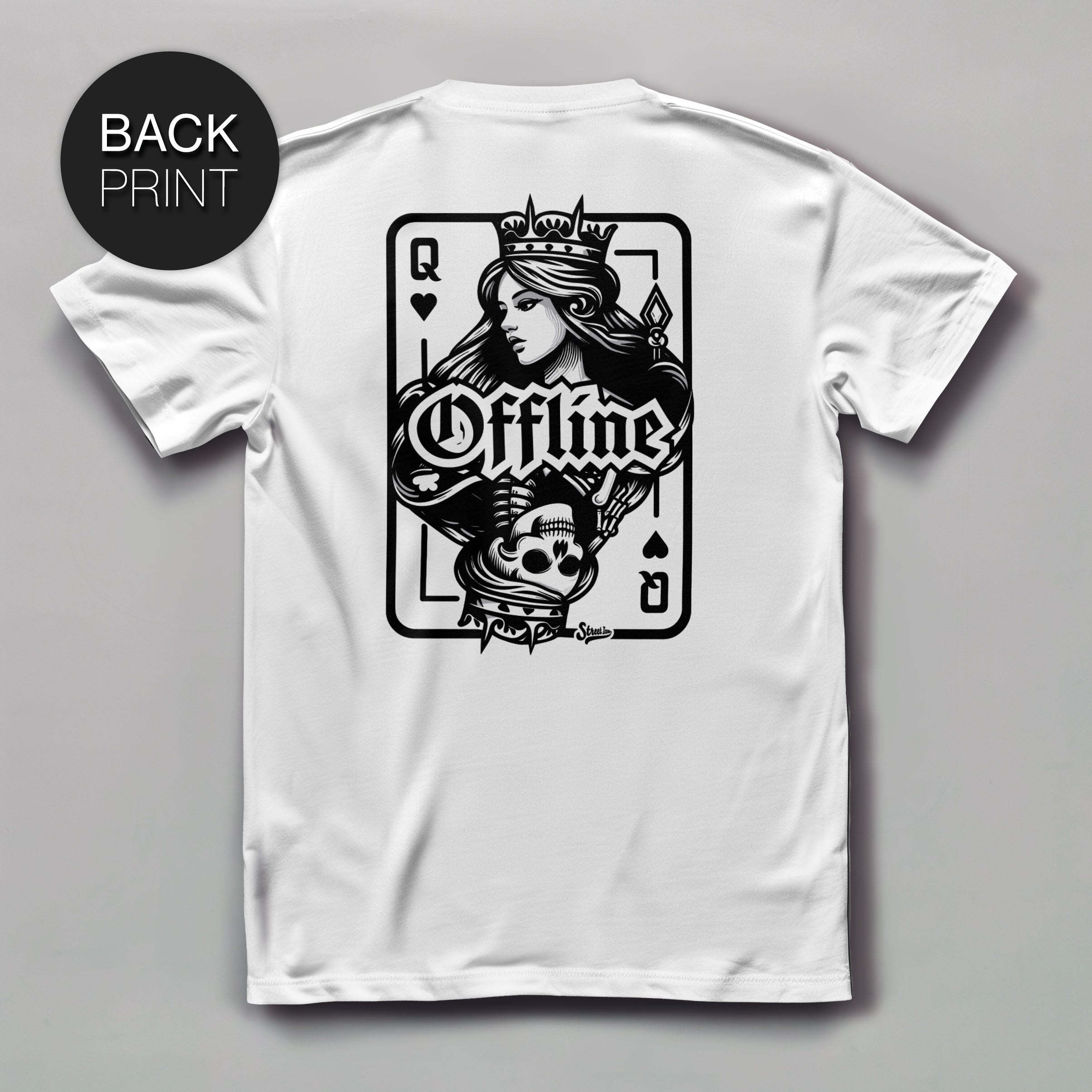 Offline Queen - Premium T-Shirt mit 2-seitigem Druck - Street Icon