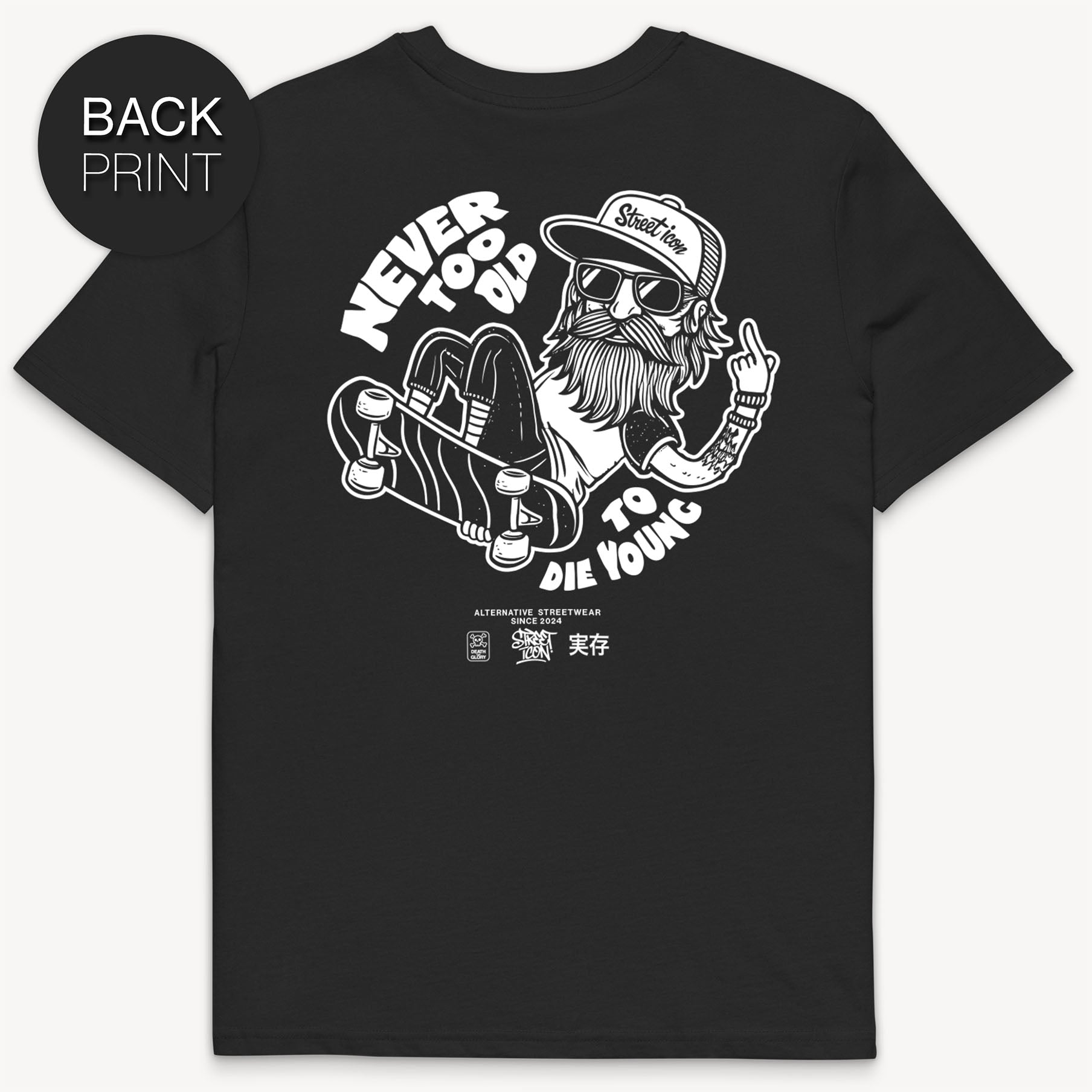 Old Dude Premium T-Shirt mit 2-seitigem Print - Street Icon