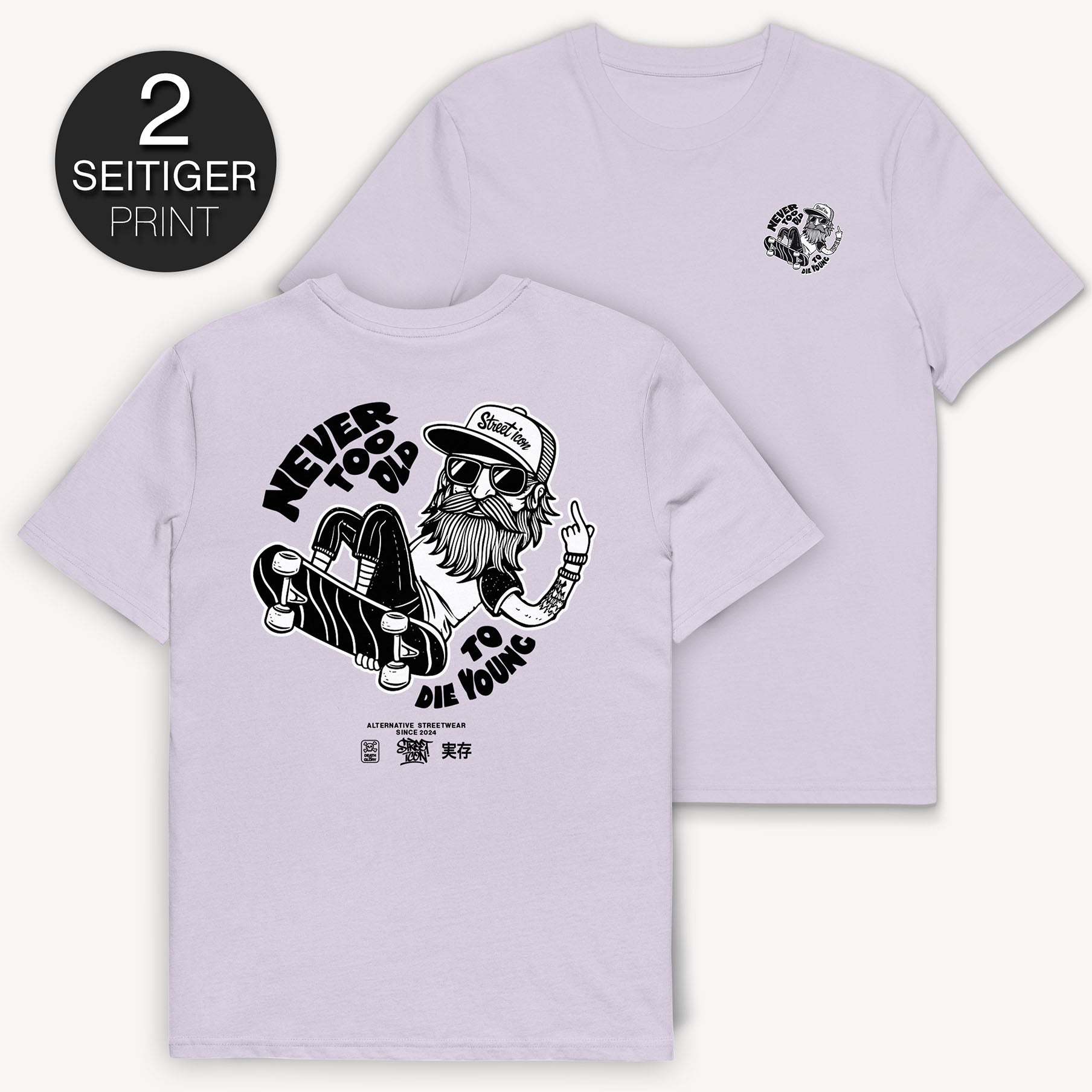 Old Dude Premium T-Shirt mit 2-seitigem Print - Street Icon