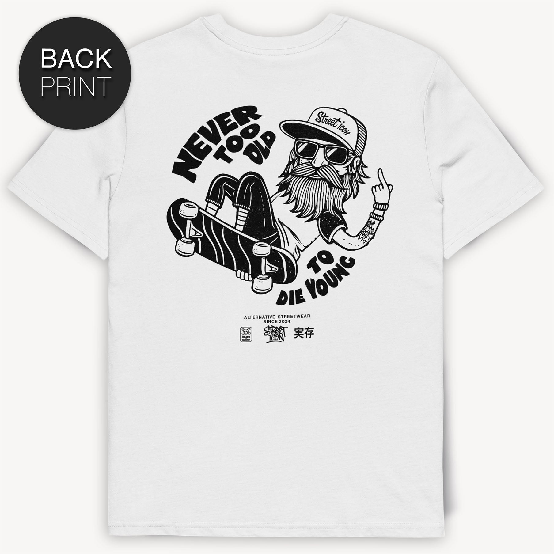 Old Dude Premium T-Shirt mit 2-seitigem Print - Street Icon