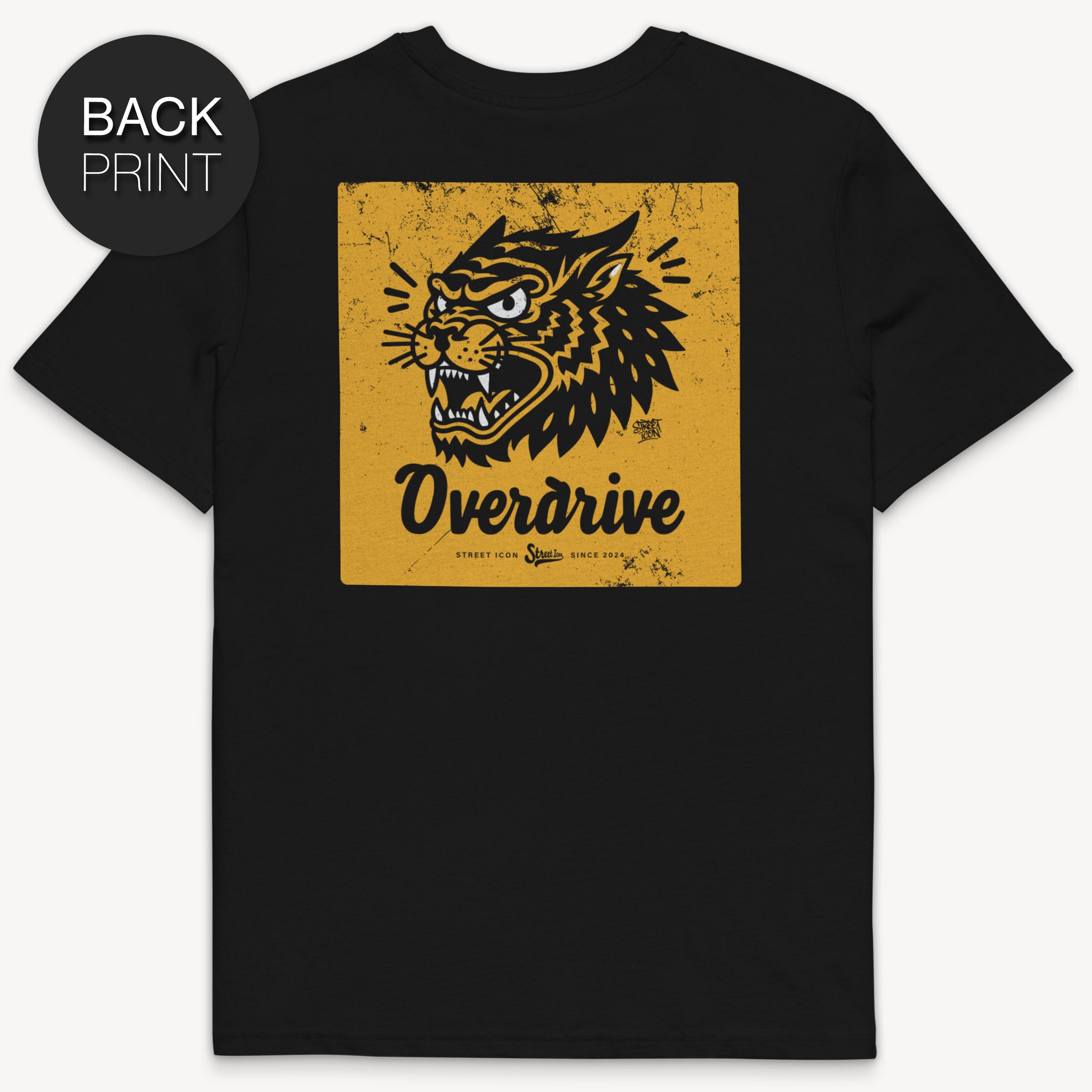 Tiger Overdrive - Premium T-Shirt mit Backprint - Street Icon