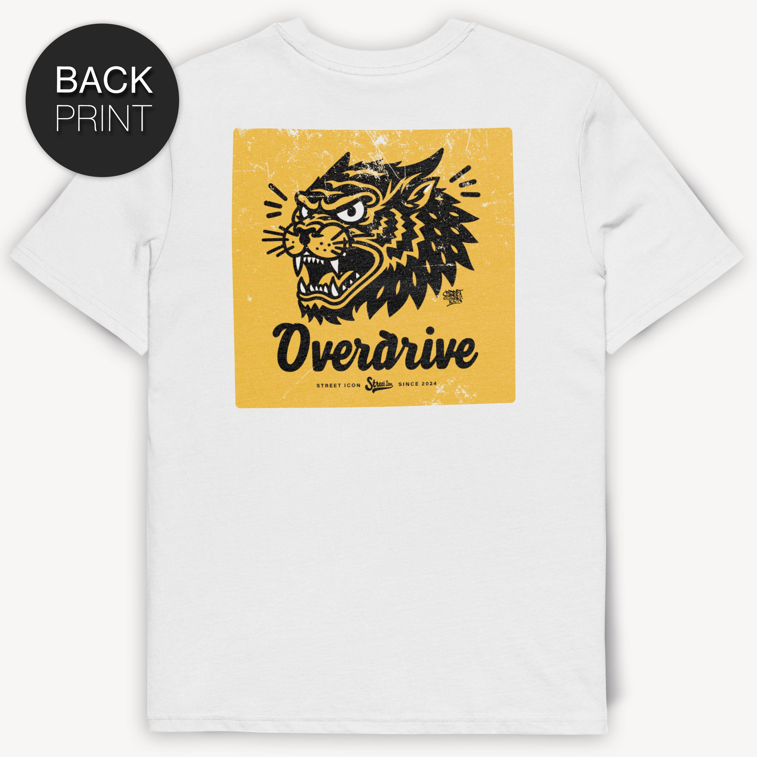 Tiger Overdrive - Premium T-Shirt mit Backprint - Street Icon