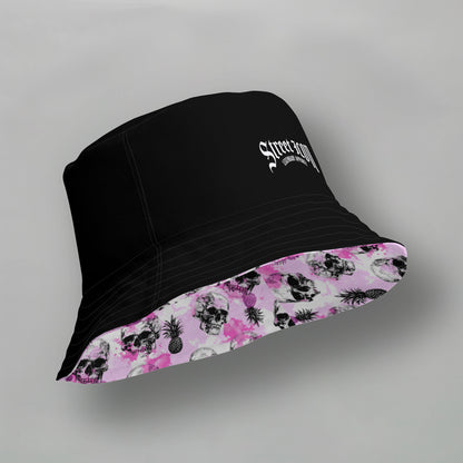 Pink Pineapple Skull - reversible hat