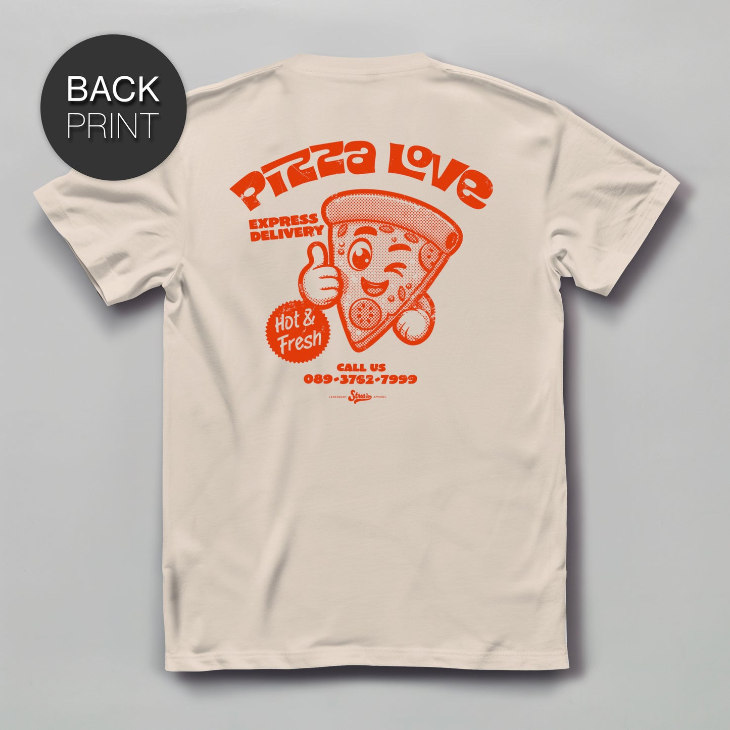 Pizza Love - Premium T-Shirt with back print