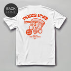 Pizza Love - Premium T-Shirt mit Backprint - Street Icon