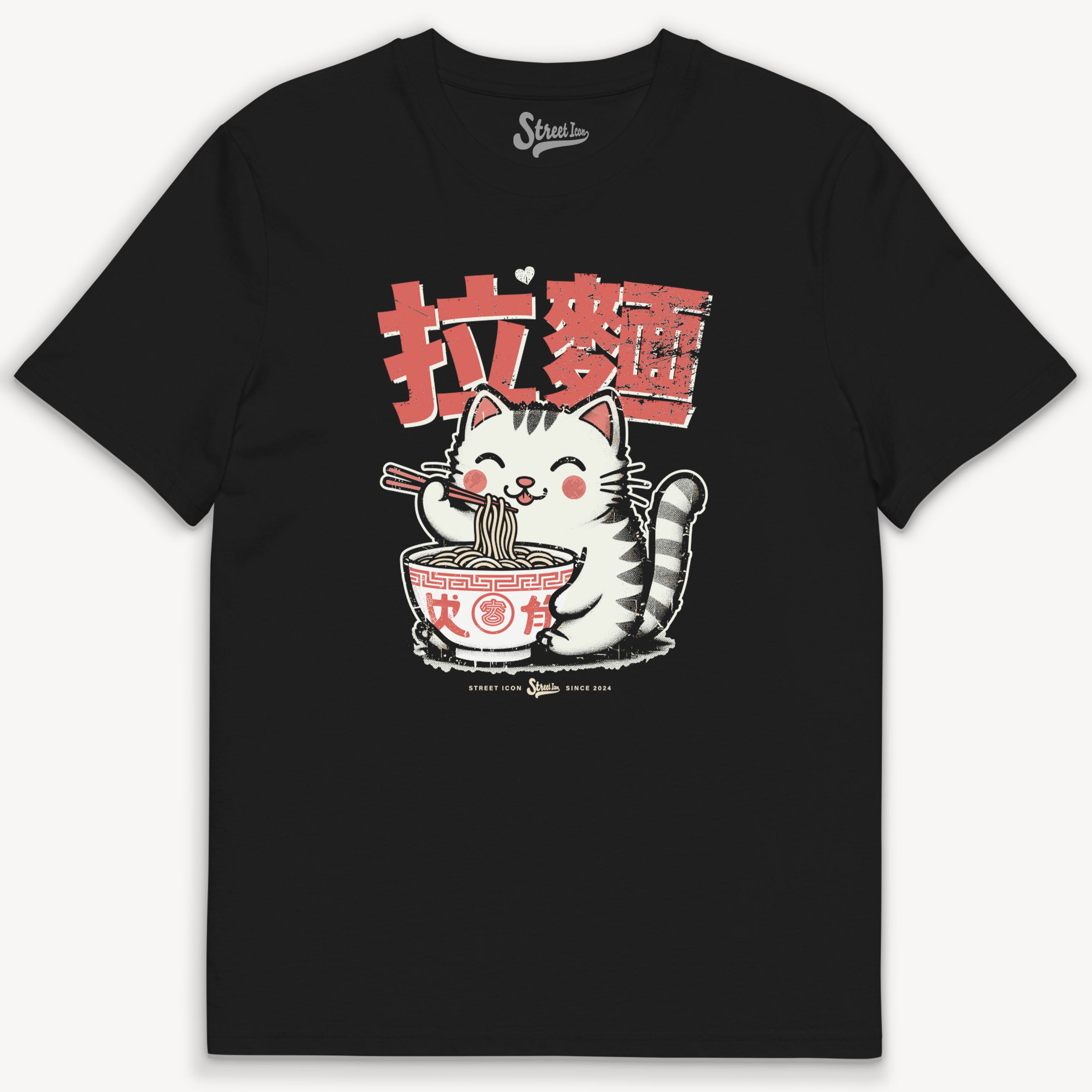 Ramenlover Kitty - T-Shirt - Street Icon