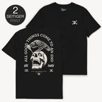 Raven Skull - Premium T-Shirt mit 2-seitigem Druck - Street Icon