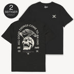 Raven Skull - Premium T-Shirt mit 2-seitigem Druck - Street Icon