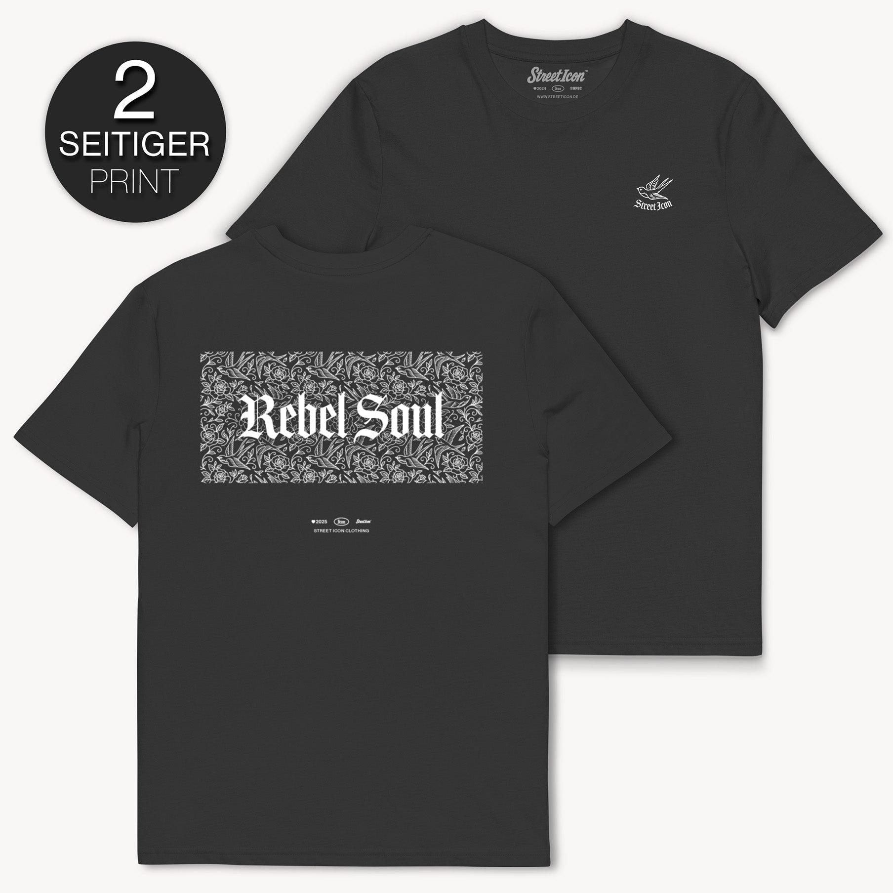 Rebel Soul T-Shirt, 2-seitiger Print
