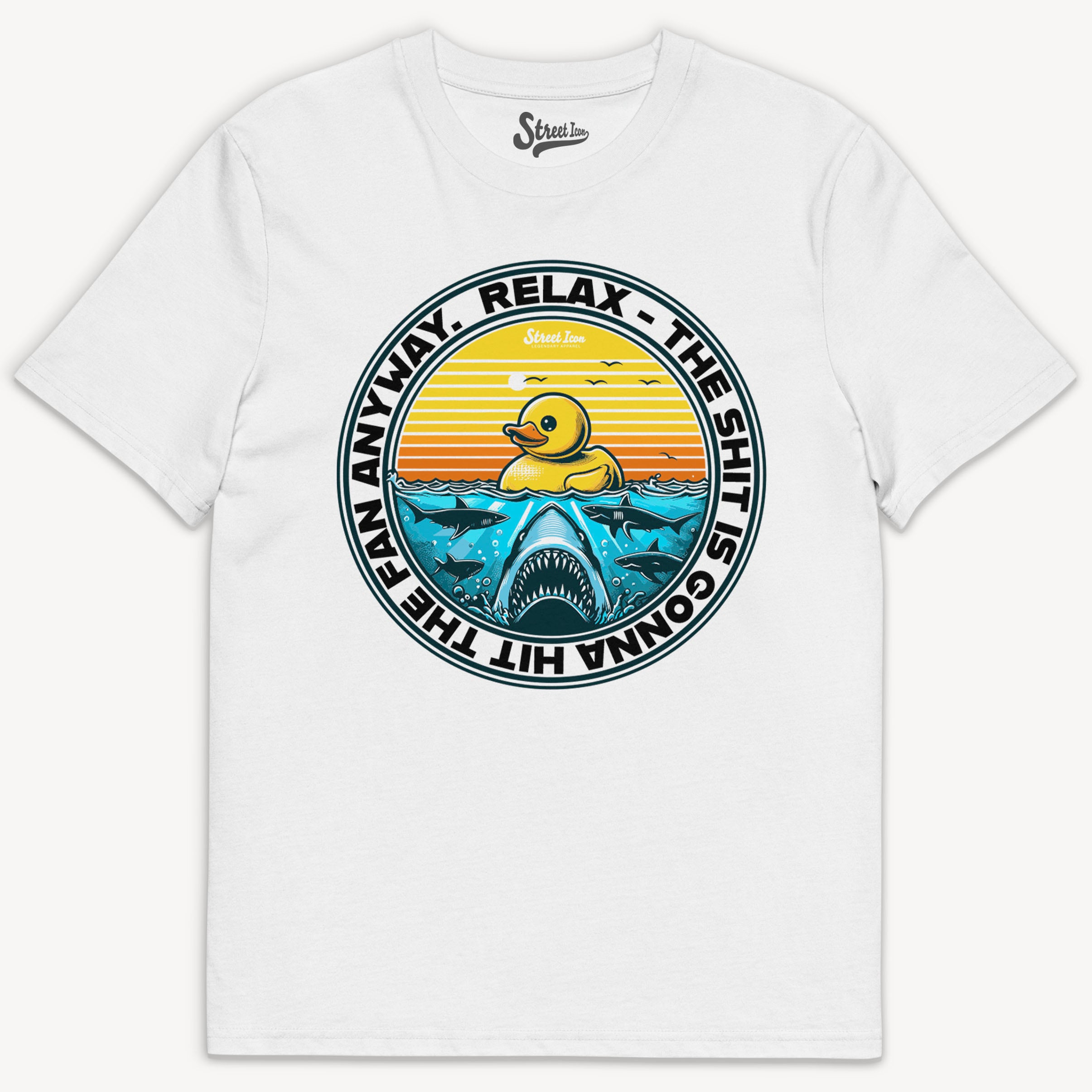 Relax Ducky Emblem - Premium T-Shirt - Street Icon