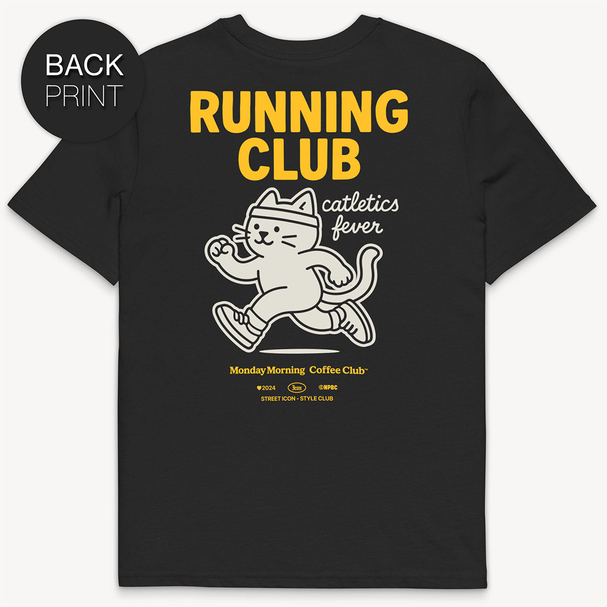 Catletics Running T-Shirt mit 2-seitigem Print