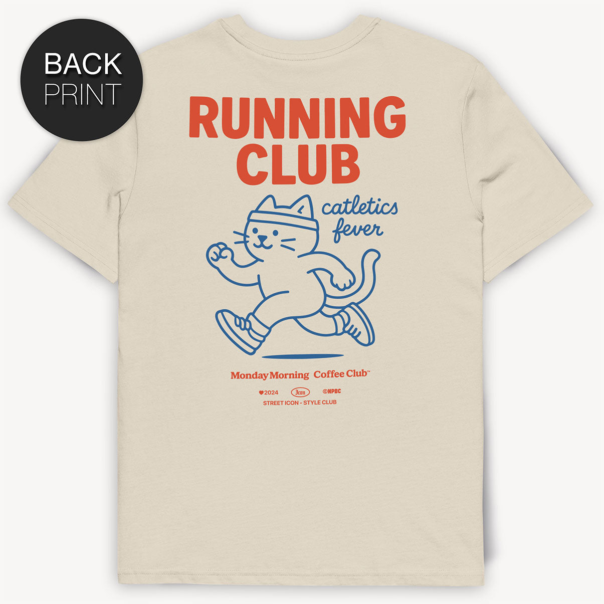 Catletics Running T-Shirt mit 2-seitigem Print