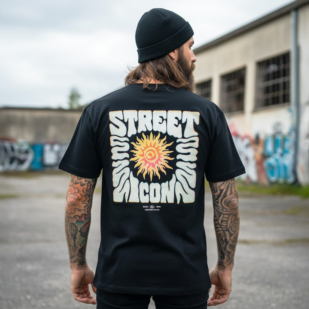 Street Icon Flame T-Shirt mit 2-seitigem Print