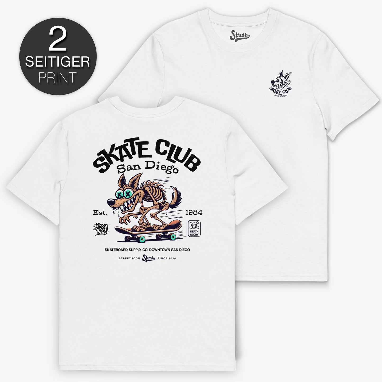 Skate Club - Premium T-Shirt + Aufkleber