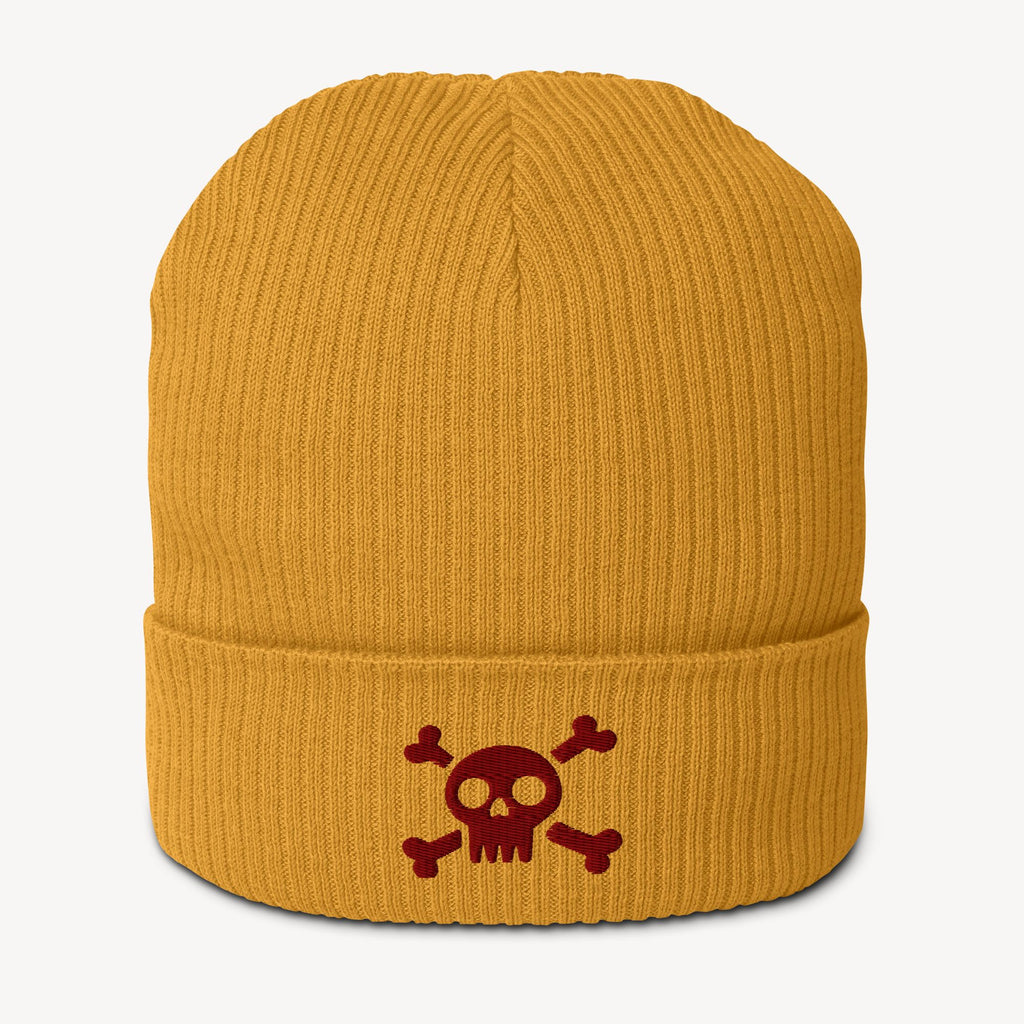 Skull Beanie mit Stickmotiv