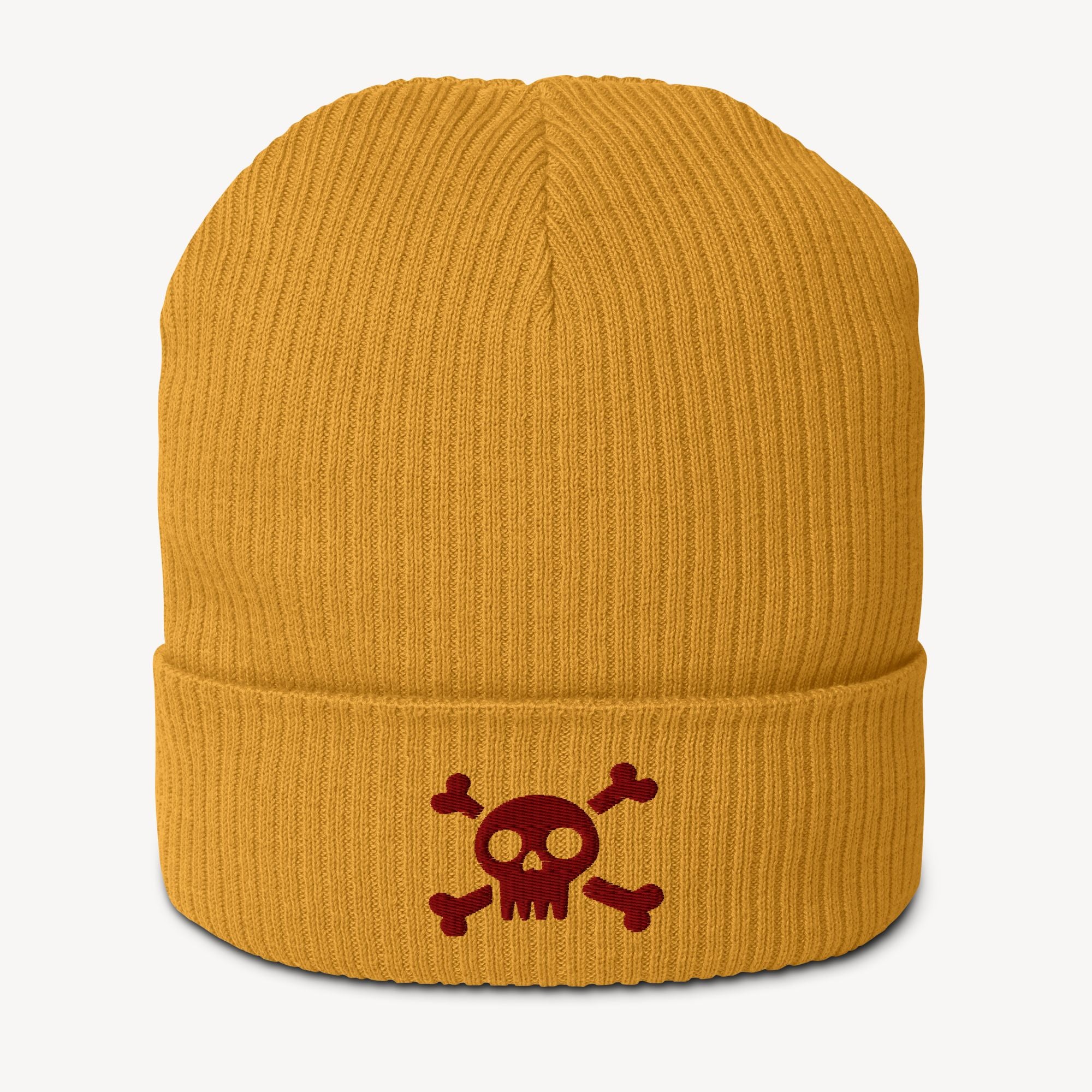 Skull Beanie mit Stickmotiv