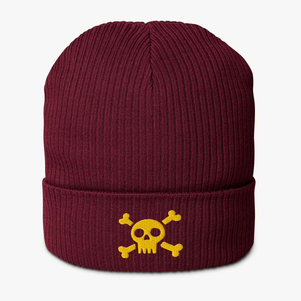 Skull Beanie mit Stickmotiv