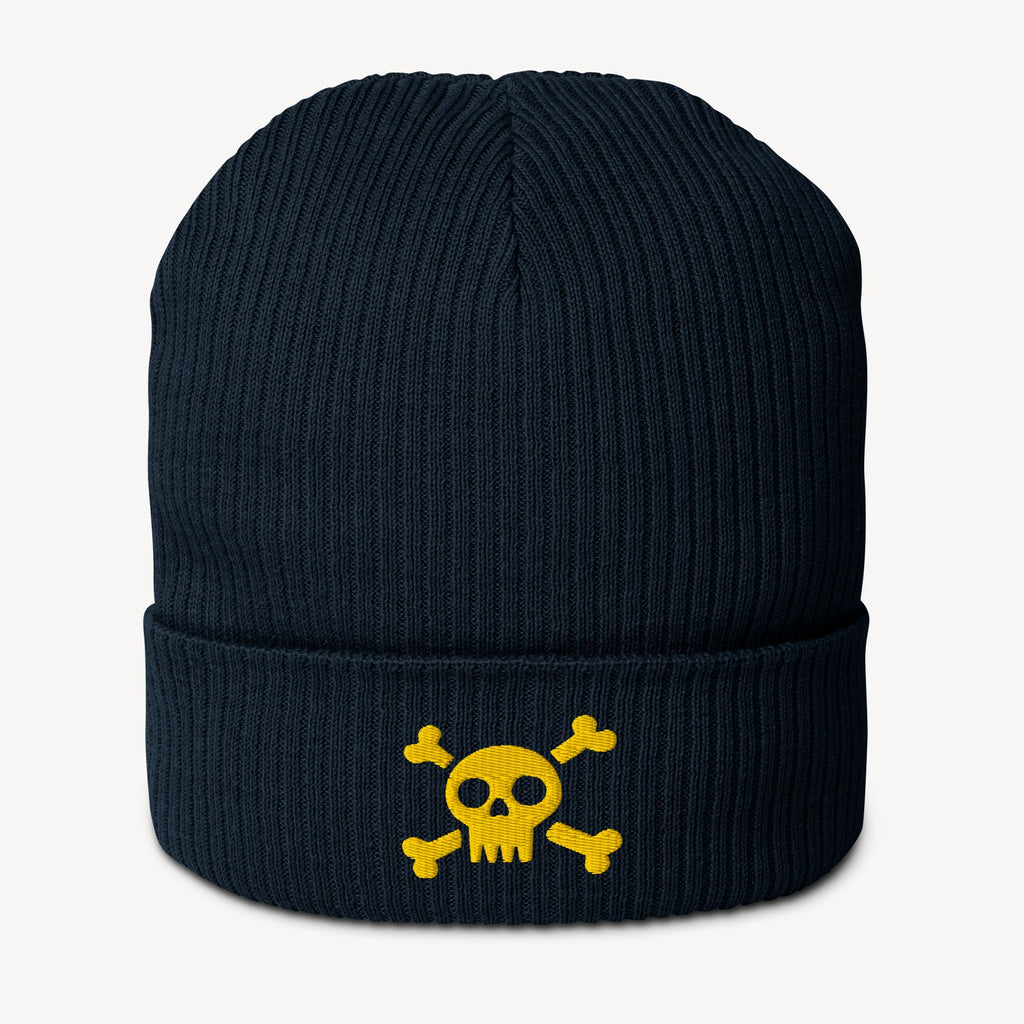 Skull Beanie mit Stickmotiv