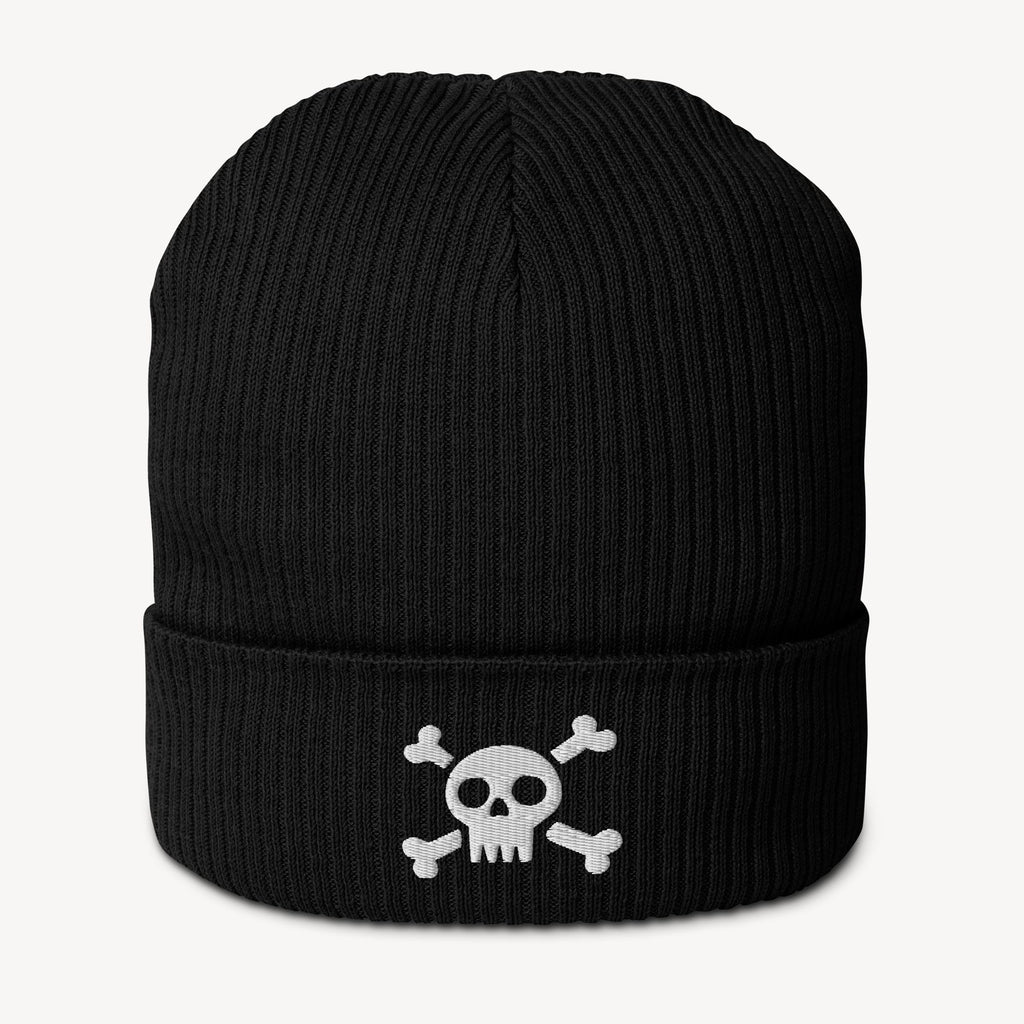 Skull Beanie mit Stickmotiv
