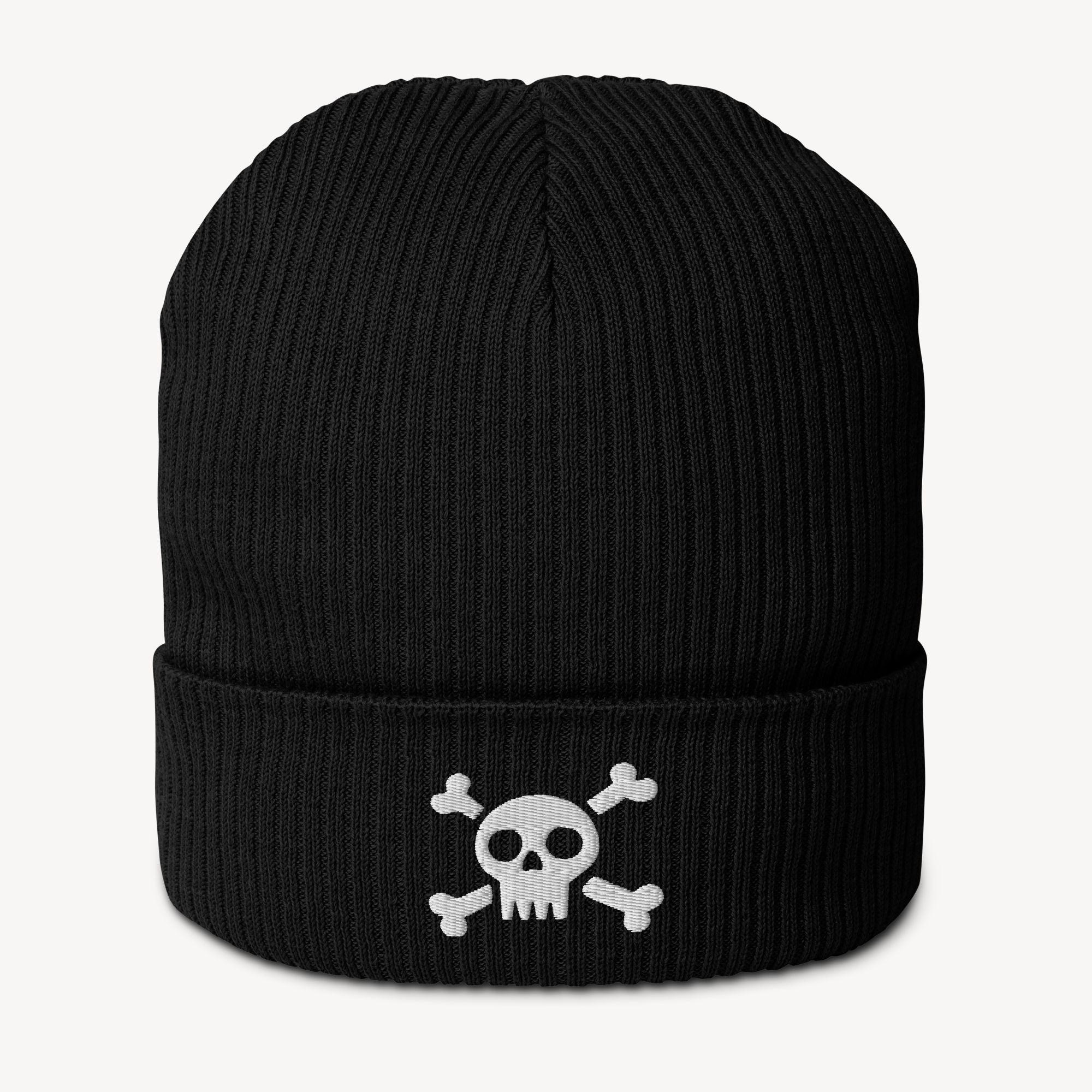 Skull Beanie mit Stickmotiv