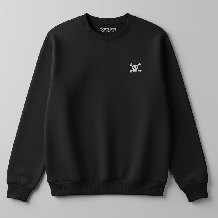 Skull Pullover mit Brustbestickung