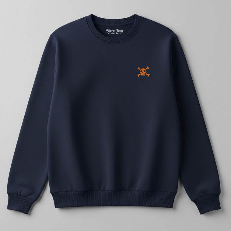 Skull Pullover mit Brustbestickung