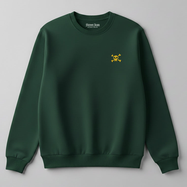 Skull Pullover mit Brustbestickung